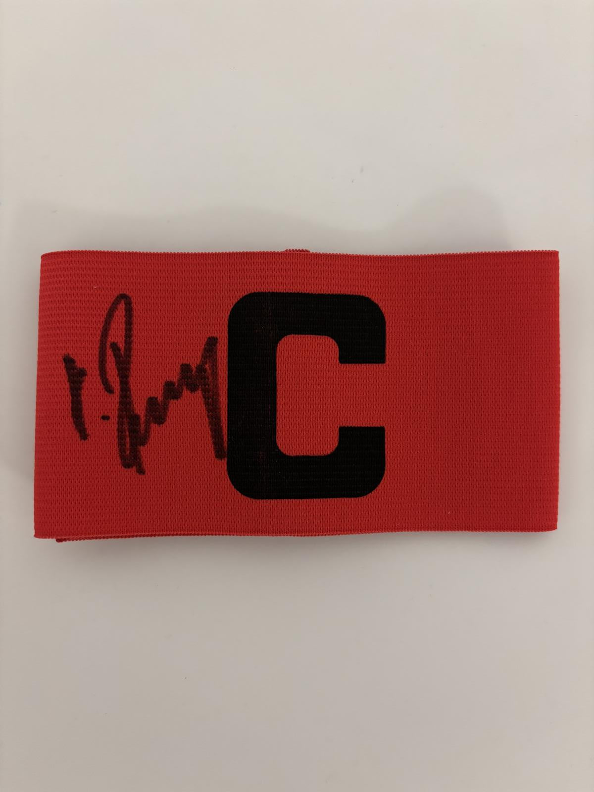 Captain's armband Karl-Heinz Rummenigge signed in frame Bayern football autograph COA