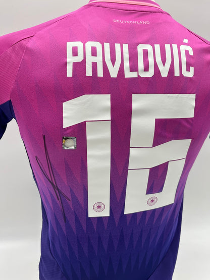 DFB Trikot Aleksandar Pavlovic signiert Adidas COA Deutschland Autogramm 152