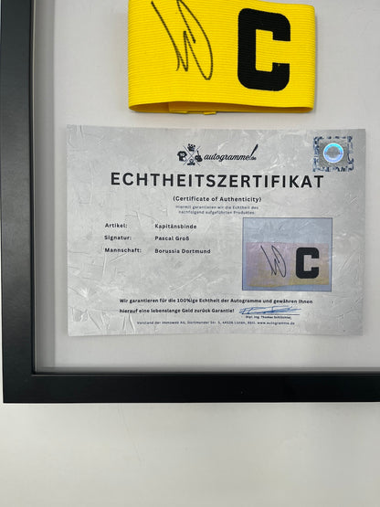 Captain's armband signed by Pascal Groß as part of the Borussia Dortmund COA
