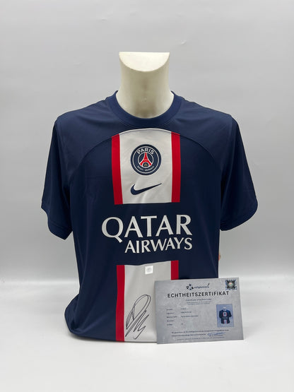PSG Trikot Desire Doue signiert Autogramm Nike COA XL
