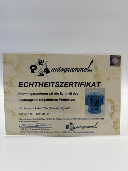 VfL Bochum Trikot Tim Oermann signed Bundesliga Mizuno Coa XXL