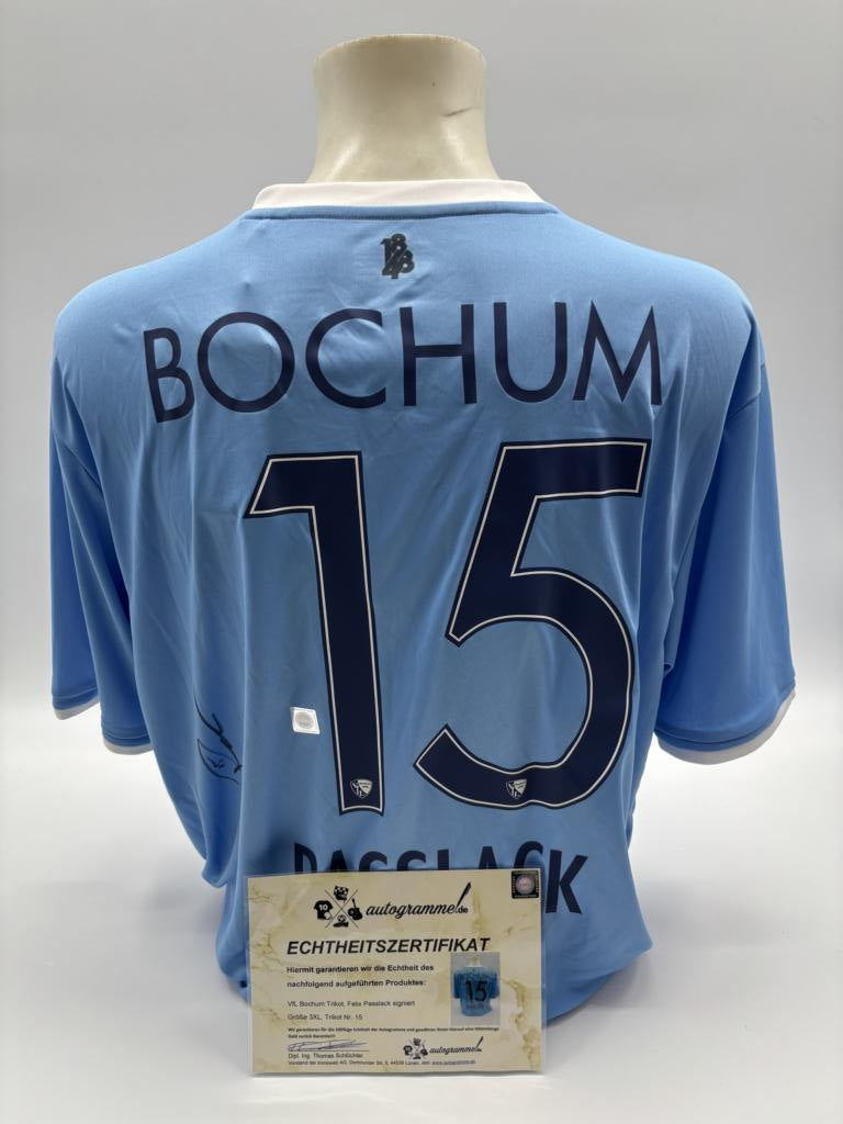 VfL Bochum Trikot Felix Passlack signiert Bundesliga COA Mizuno 3XL