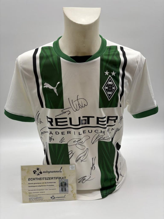 Borussia Mönchengladbach Trikot 2024/2025 team signed Coa Puma M