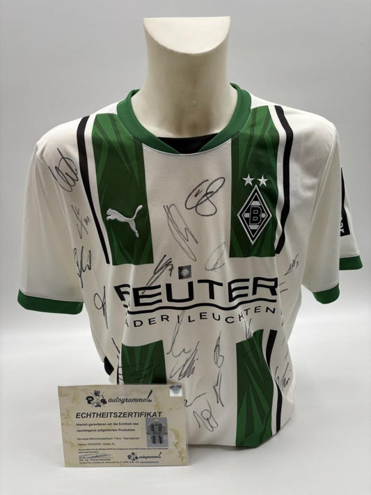 Borussia Mönchengladbach Trikot 2024/2025 team signed Coa Puma XL