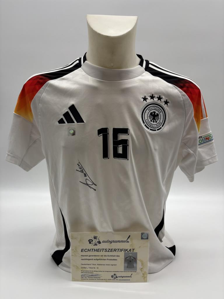 DFB Trikot Waldemar Anton signiert Autogramme Deutschland Adidas L