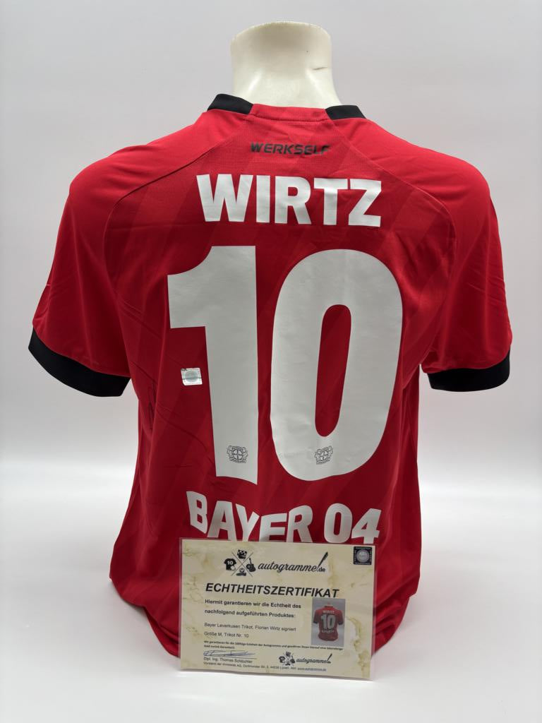 Bayer Leverkusen Trikot Florian Wirtz signiert Autogramm Bundesliga Neu M