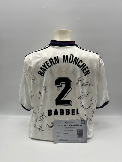Bayern München Trikot 1996/1997/1998 Teamsigniert Autogramm Adidas XL