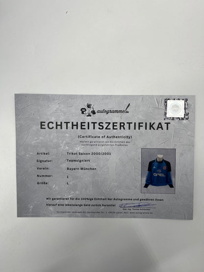 Bayern München Trikot 2000/2001 Teamsigniert Autogramm Adidas L