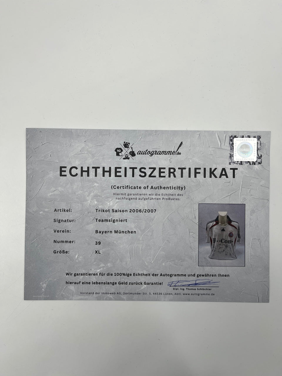 Bayern München Trikot 2006/2007 Teamsigniert Autogramm Adidas XL