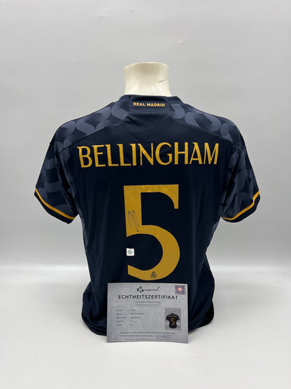 Real Madrid jersey signed by Jude Bellingham, autographed by Adidas COA M
