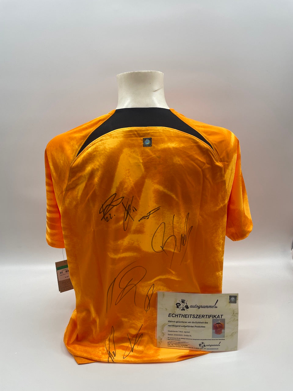 Niederlande Trikot WM 2022 Teamsigniert Holland Autogramm Unterschrift Nike XL