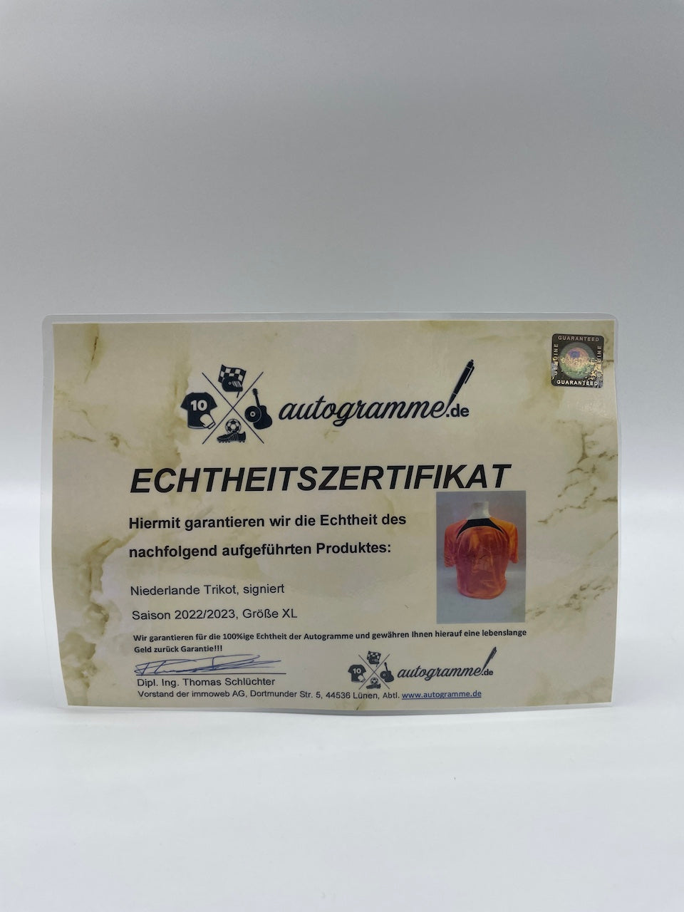 Niederlande Trikot WM 2022 Teamsigniert Holland Autogramm Unterschrift Nike XL
