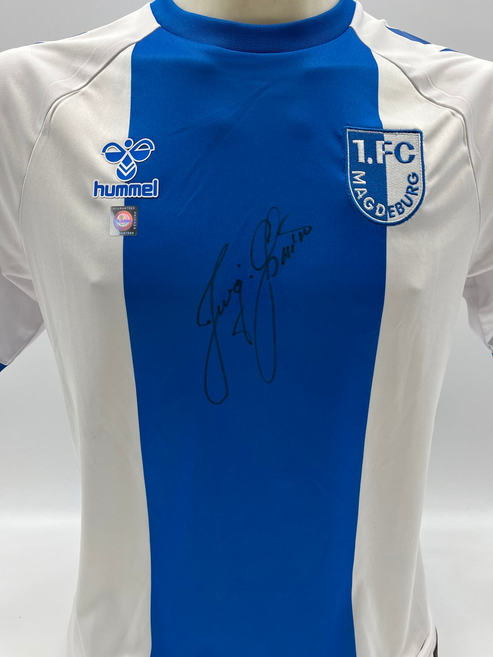 FC Magdeburg Trikot Jürgen Sparwasser signiert Autogramm Hummel L