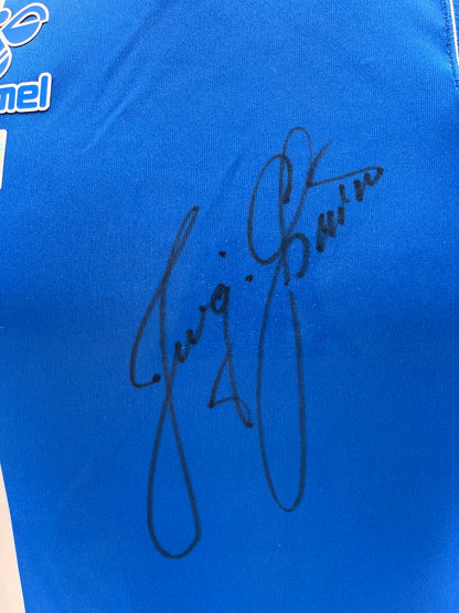FC Magdeburg jersey signed by Jürgen Sparwasser, autographed by Hummel L