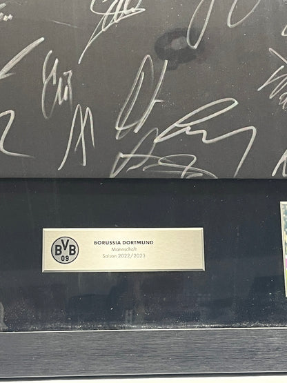 Borussia Dortmund special edition jersey 2022/2023, team signed, Puma BVB frame