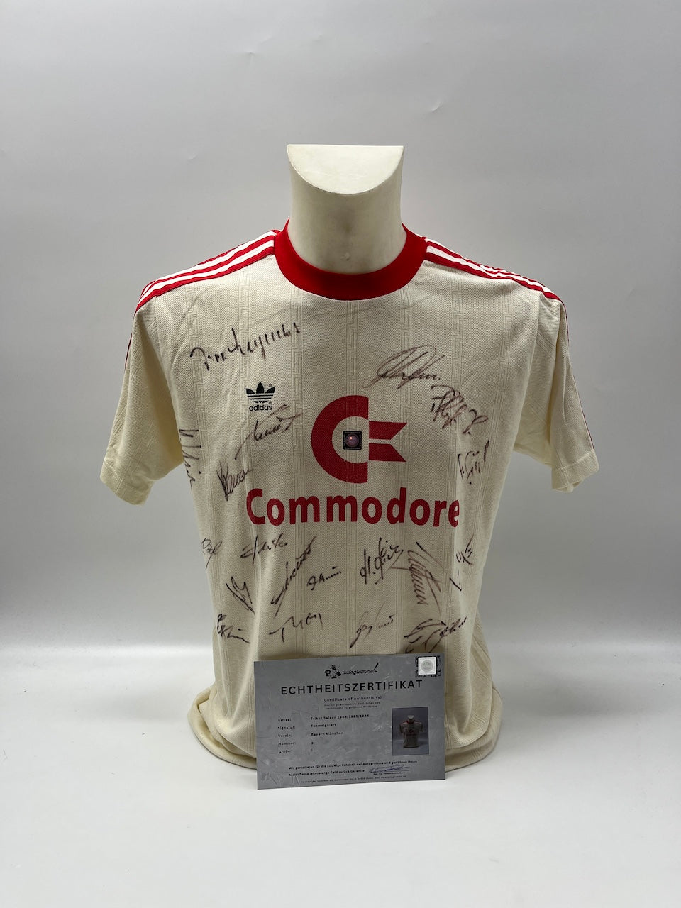 Bayern München Trikot 1984/1985/1986 Teamsigniert Autogramm Adidas L