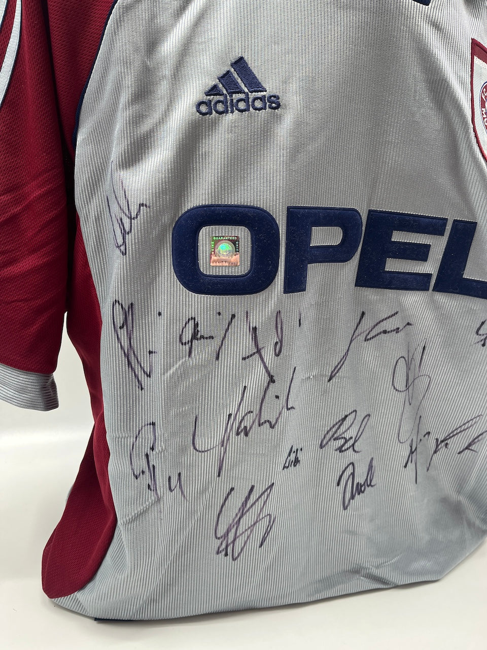 Bayern Munich jersey 1998/1999/2000, team signed, autographed, Adidas, XL