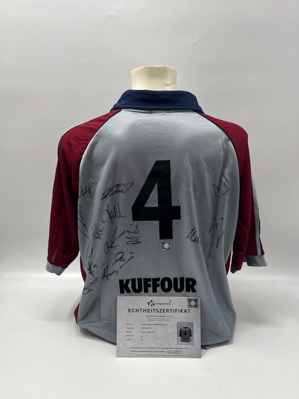 Bayern München Trikot 1998/1999/2000 Teamsigniert Autogramm Adidas COA XL
