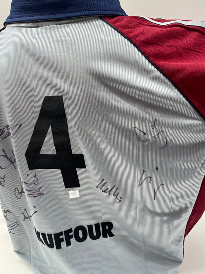 Bayern Munich jersey 1998/1999/2000, team signed, autographed, Adidas COA, XL