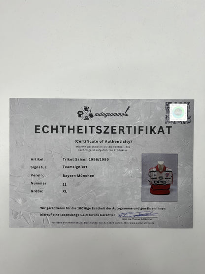 Bayern München Trikot 1998/1999 Teamsigniert Autogramm Adidas XL