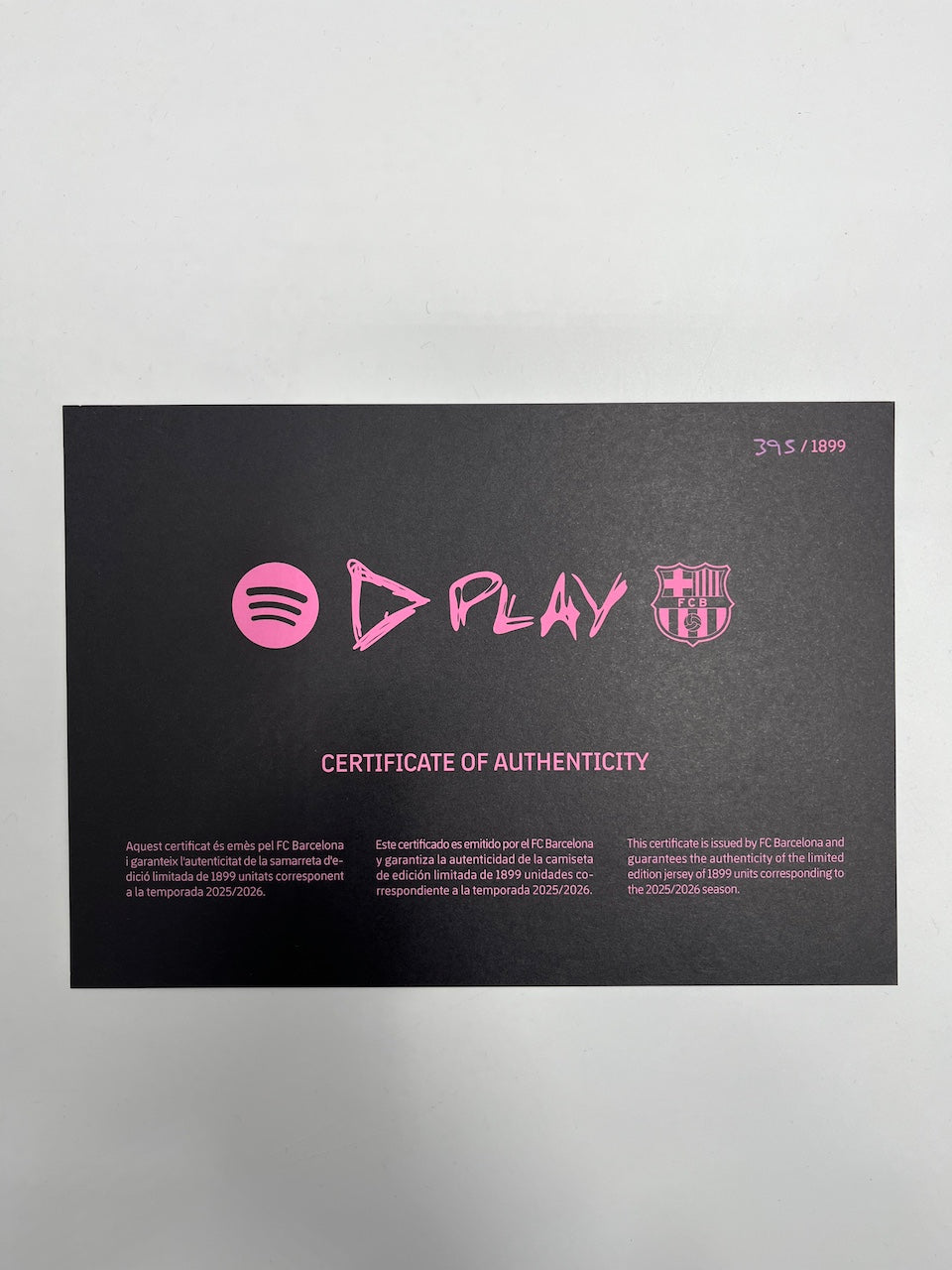 Limited Barcelona x Play jersey Ed Sheeran M 395/1899