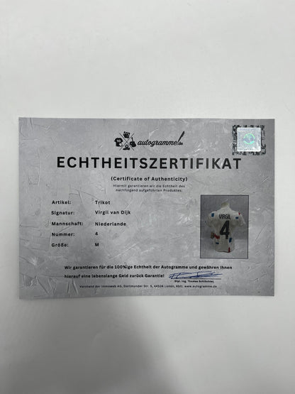 Niederlande Frauentrikot Virgil van Dijk signiert Autogramm Holland M