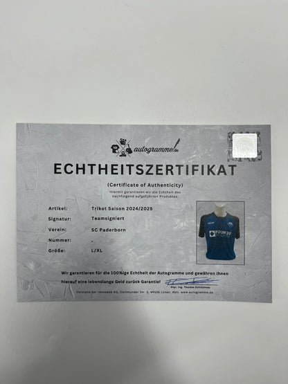 SC Paderborn Jersey 2024/2025 Team Signed Autograph Saller COA L/XL