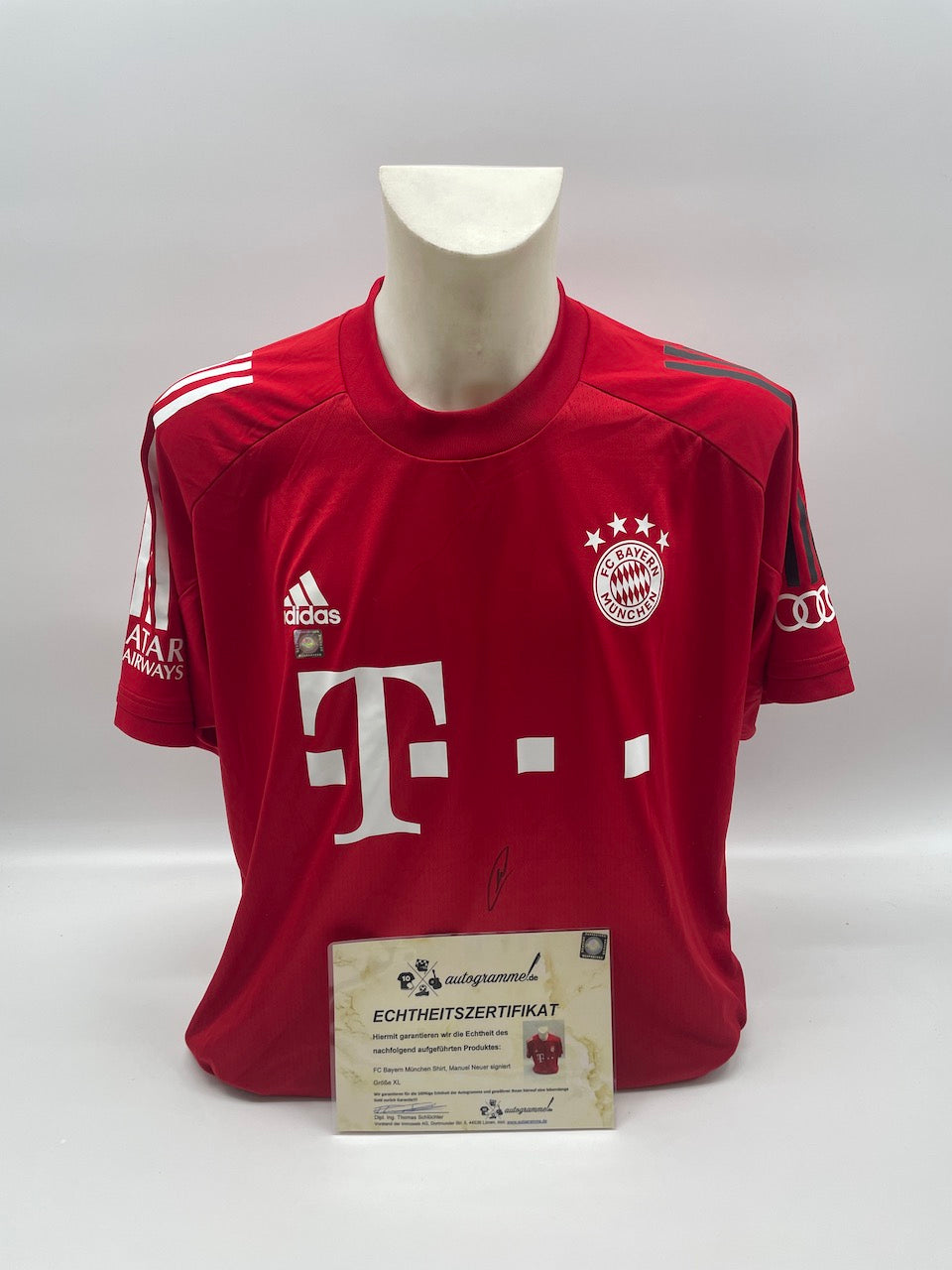 Bayern München Repro Trikot Christian Nerlinger signiert Autogramme Adidas XL