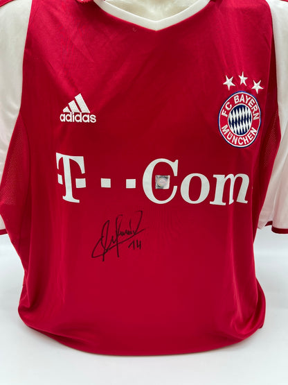 Camiseta del Bayern de Múnich con autógrafo de Claudio Pizarro, certificado de autenticidad de Adidas, talla 2XL