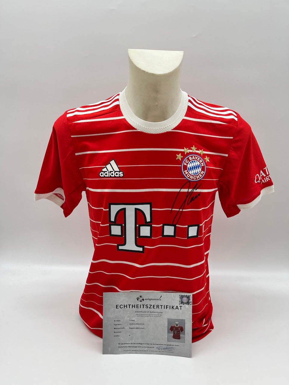 Camiseta auténtica del Bayern de Múnich Joshua Kimmich firmada Adidas COA S