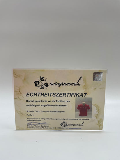 Schweiz Trikot Tranquillo Barnetta signiert Puma Autogramm handsigned L