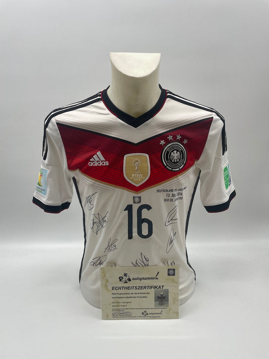 Deutschland Trikot WM 2014 Teamsigniert DFB Fußball Weltmeister Adidas COA S