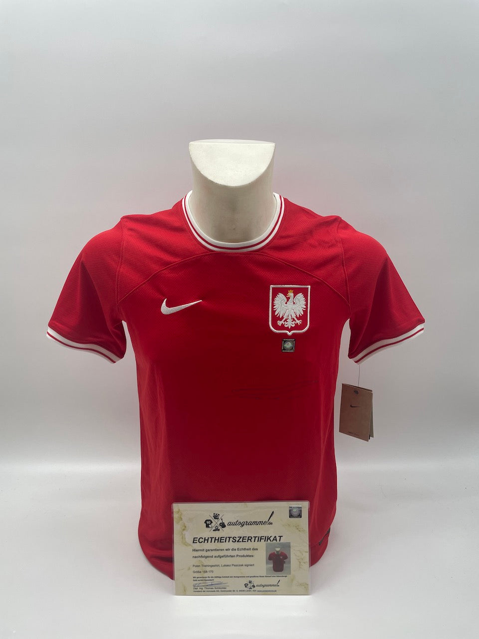 Polen Trainingsshirt Lukasz Piszczek signiert Autogramm Nike Neu COA 158-170