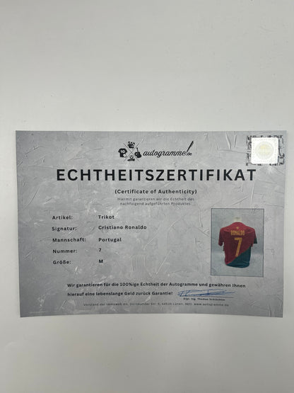 Portugal Trikot Cristiano Ronaldo signiert Autogramm COA neu M