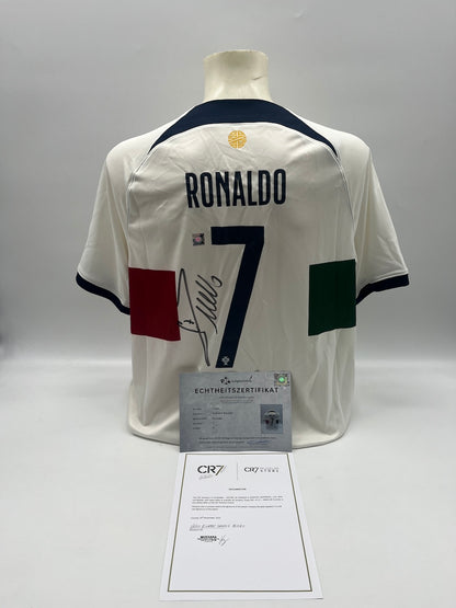 Portugal Trikot Cristiano Ronaldo signiert Autogramm COA XL
