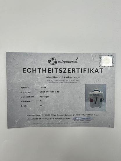 Portugal Trikot Cristiano Ronaldo signiert Autogramm COA XL