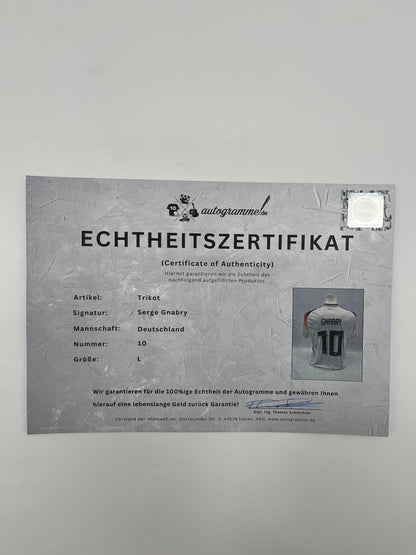 DFB Trikot Serge Gnabry signiert Autogramm Adidas COA L