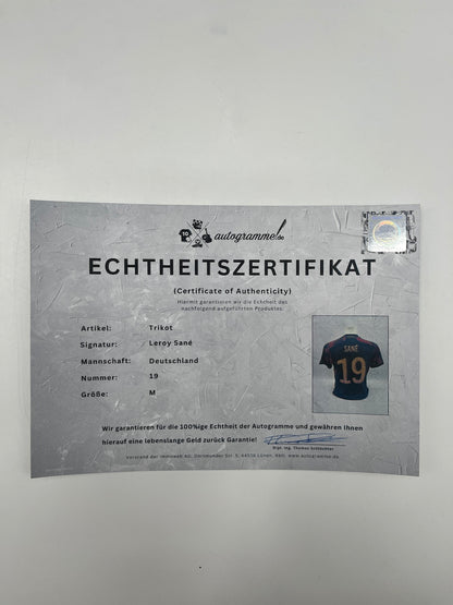 DFB Trikot Leroy Sane signiert Autogramm Adidas COA M