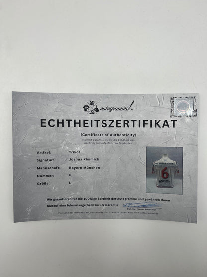 Bayern München Trikot Joshua Kimmich signiert Adidas COA L