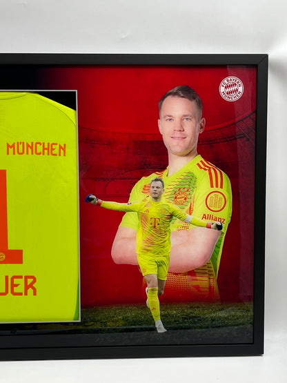 Bayern München Trikot Manuel Neuer signiert im Rahmen COA Adidas 52/100