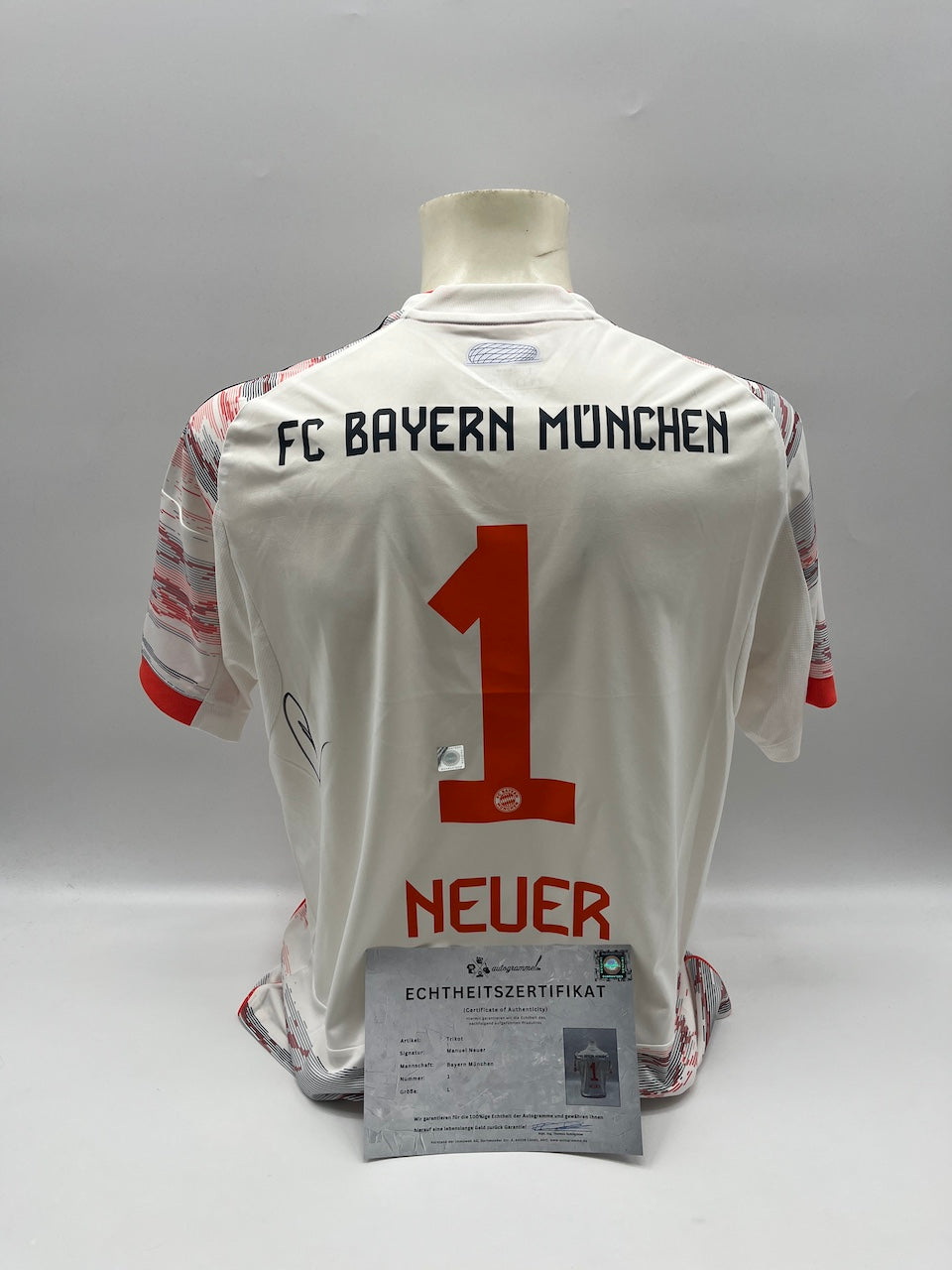 Bayern München Trikot Manuel Neuer signiert Autogramm Adidas COA L