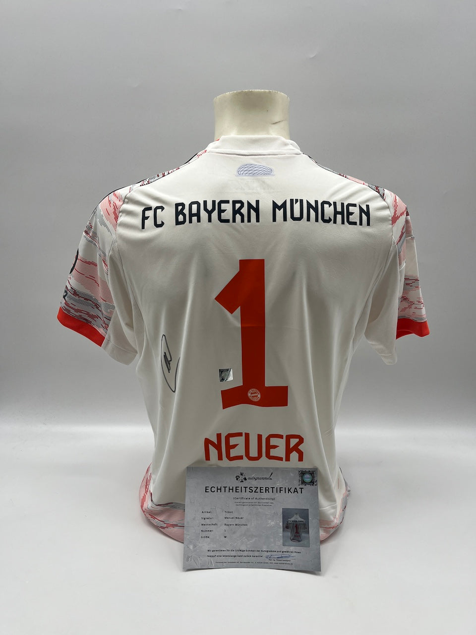 Bayern München Trikot Manuel Neuer signiert Autogramm Adidas COA M