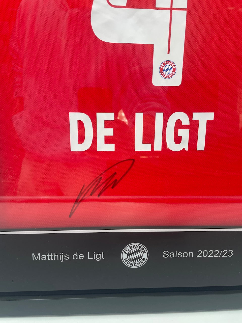 Bayern München Trikot Matthijs de Ligt signiert im Rahmen COA Neu Adidas