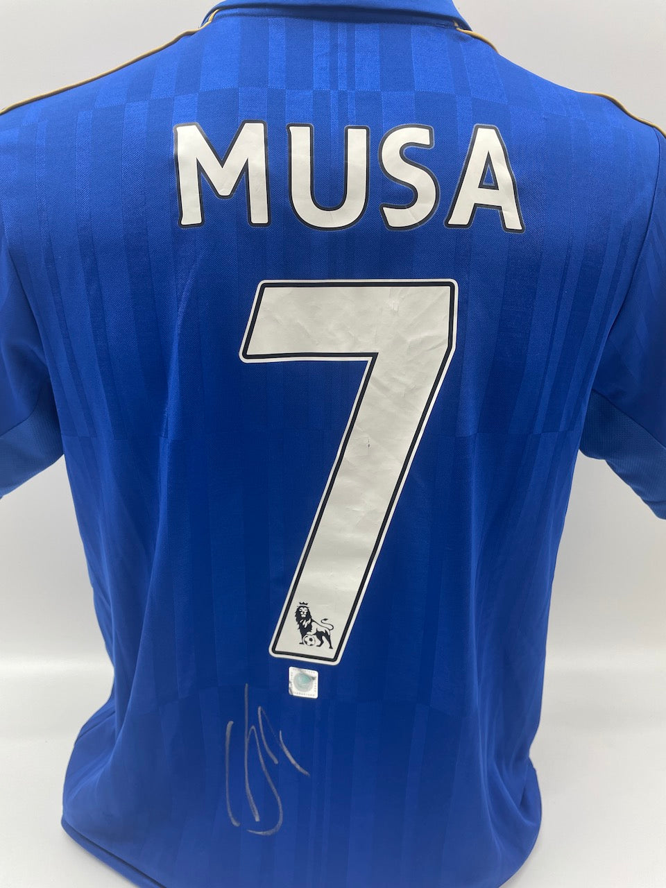 Leicester City Trikot Ahmed Musa signiert Autogramm Fußball England Puma M