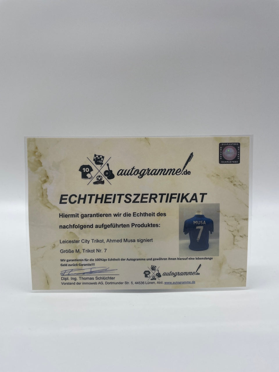 Leicester City Trikot Ahmed Musa signed autograph soccer england puma m