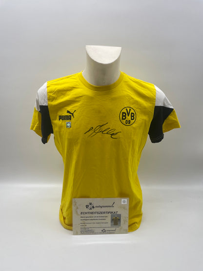 Borussia Dortmund T-Shirt Sigfried Held signiert BVB Autogramm Bundesliga 176