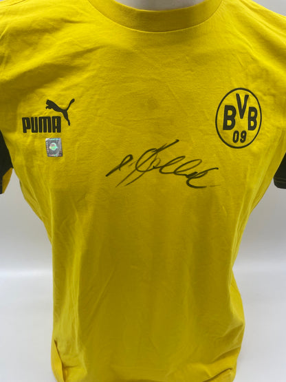 Borussia Dortmund T-Shirt Sigfried Held signiert BVB Autogramm Bundesliga 176