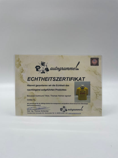 Borussia Dortmund Trikot Thomas Helmer signiert BVB Autogramm goool XL