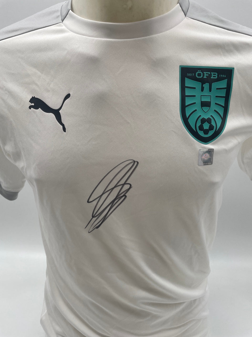 Österreich Trainingsshirt Marko Arnautovic signiert Puma COA Autogramm Neu S