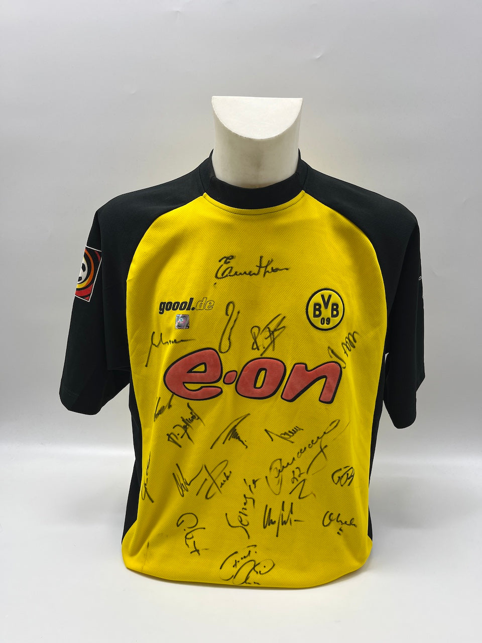 BVB Trikot 2001/2002 Teamsigniert Borussia Dortmund Jan Koller Gool L